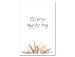 Du betyr mye for meg | 10x15 cm ikke relevant - Papirkort.no