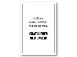 Intelligent, vakker, morsom… | 10x15 cm ikke relevant - Papirkort.no