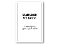 Gratulerer med dagen | 10x15 cm ikke relevant - Papirkort.no