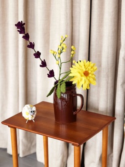 Ullfilt Stilk m/mange blomster, Plomme ikke relevant - UND Norway